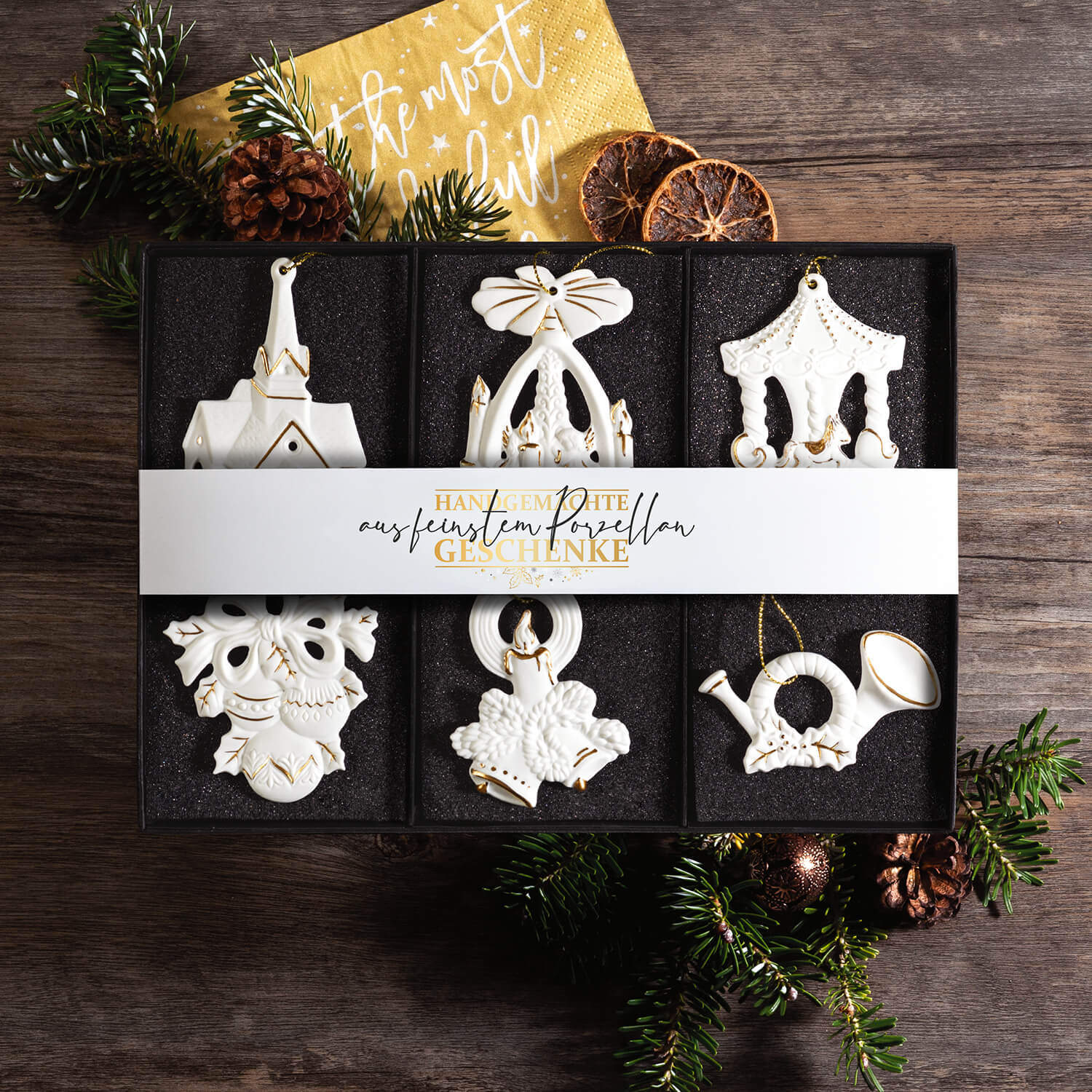 6er Set Weihnachtsanhänger