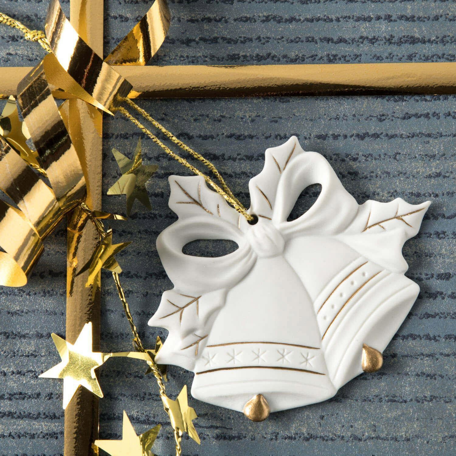 Weihnachtsanhänger, Glocken, Schleife