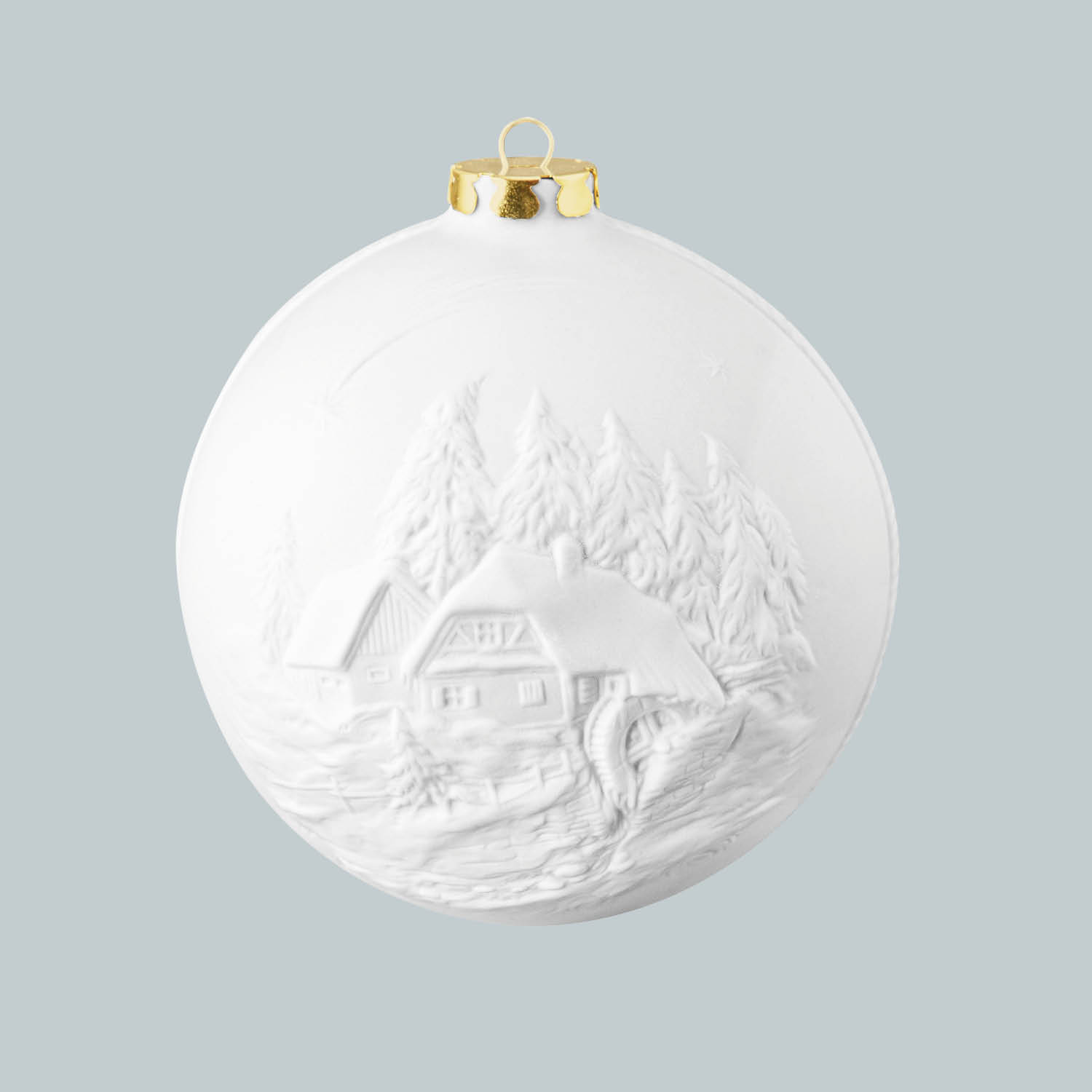 Weihnachtskugel, 10cm, Alte Mühle, Dorfkirche