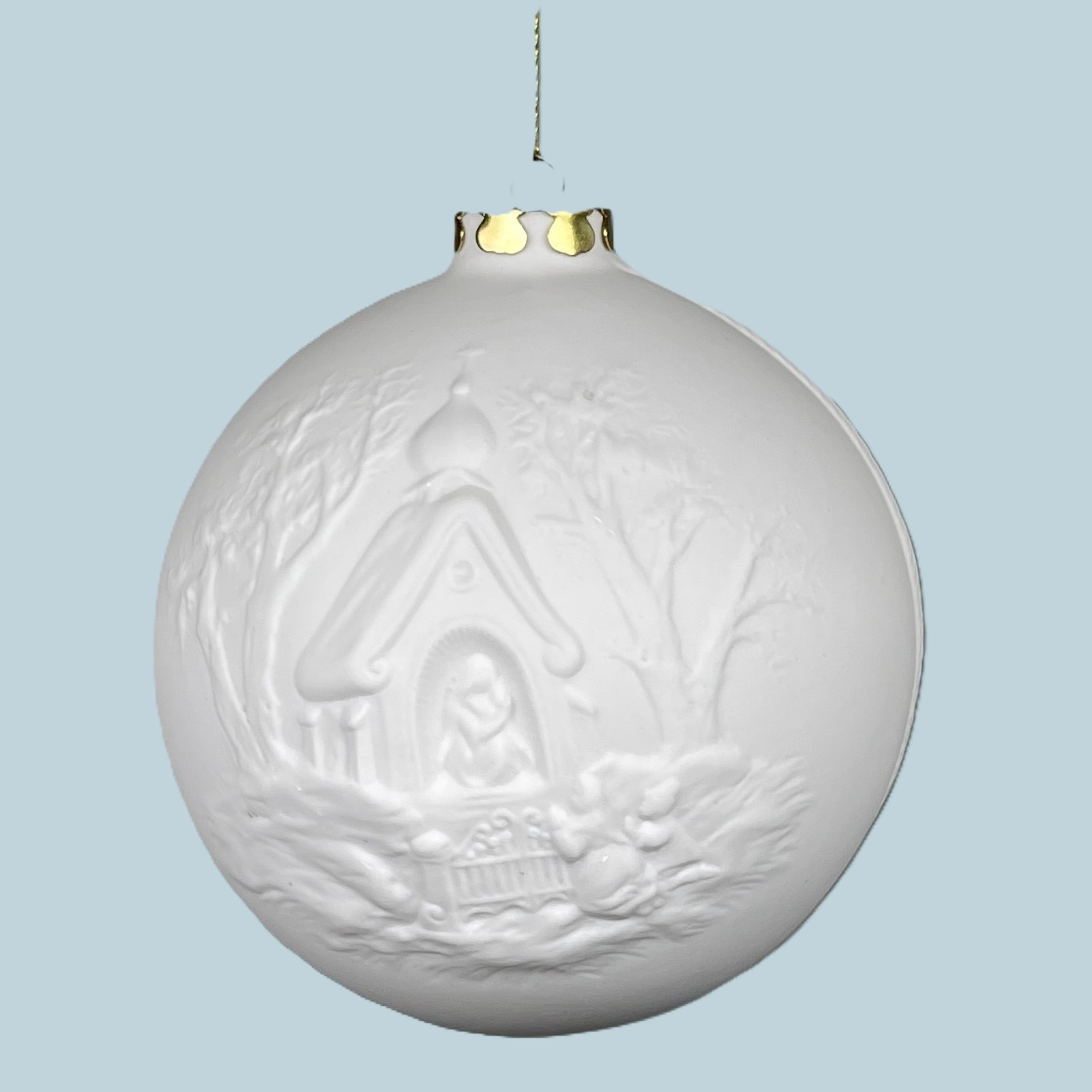 Weihnachtskugel, 10cm, Kirchgang, Kapelle